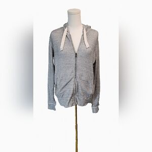 Billy Reid Gray Zip-Up Hoodie